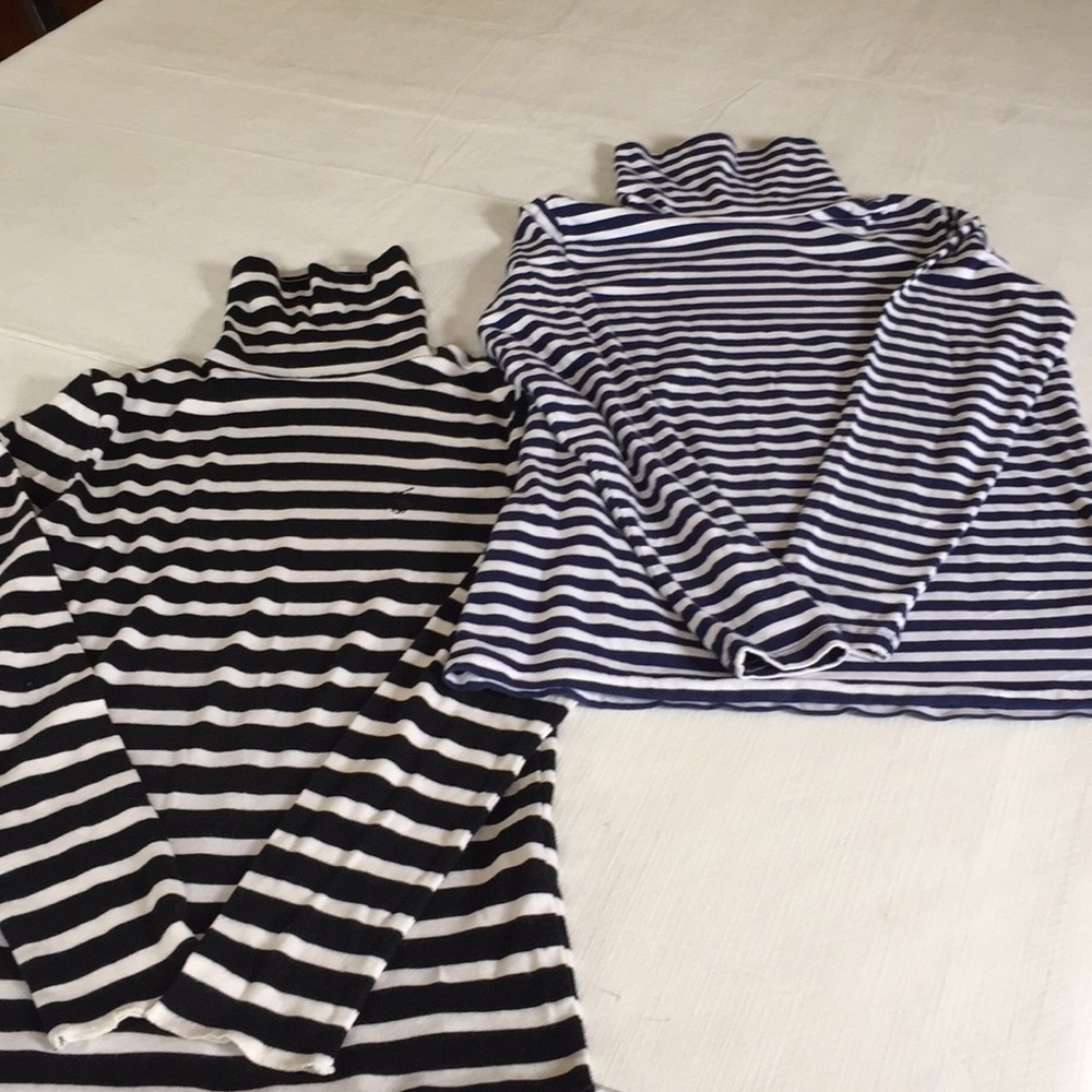 SOLD ........Ralph Lauren, Lands End navy/ w